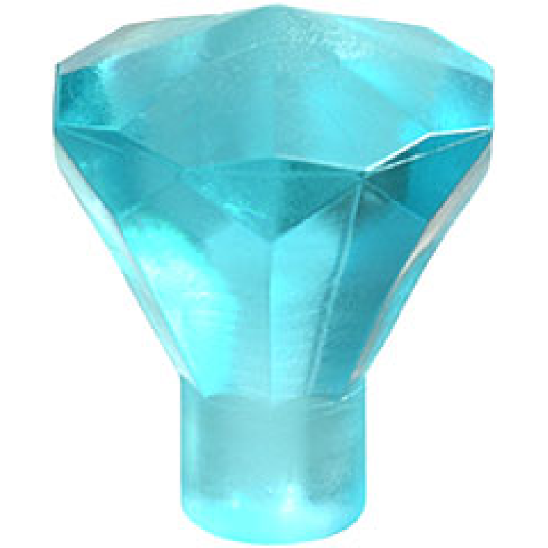 Rots 1x1 juweel 24 facet Trans Light Blue